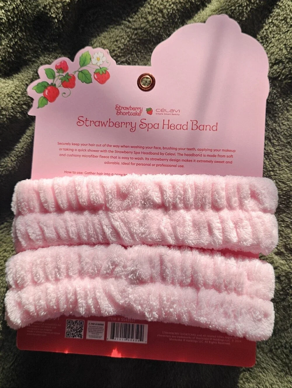 Célavi Strawberry Shortcake 2-piece spa hair band set